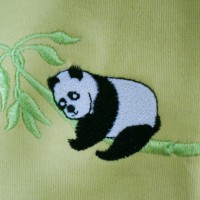 Zoom broderie "Panda de Chine"
